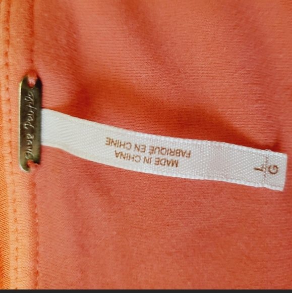 Free People She's All That Pink Coral Mini Skirt - Size Large Runched Sides - Picture 5 of 5